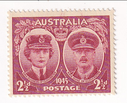 Australia - Duke and Duchess of Gloucester in Australia 2½d 1945(M)