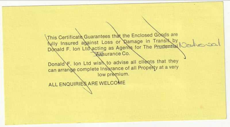 New Zealand -Cinderella - Dealers Indemnity Fee card/labels 1991(1)