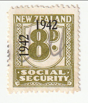 New Zealand - Revenue, Social Security 8d 1942