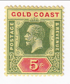 Gold Coast - King George V 5/- 1924(M)