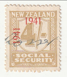 New Zealand - Revenue, Social Security 4/- 1941