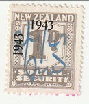 New Zealand - Revenue, Social Security 1d 1943
