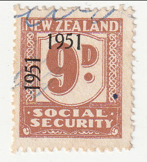 New Zealand - Revenue, Social Security 9d 1951