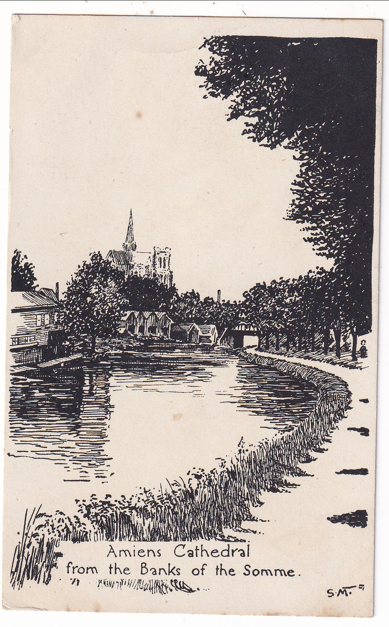 Postcard - WW1 Y.M.C.A. Amiens Cathedral.......