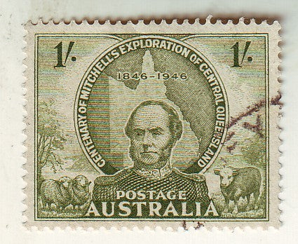 Australia - Centenary of Mitchell's Exploration of Central Queensland 1/- 1946