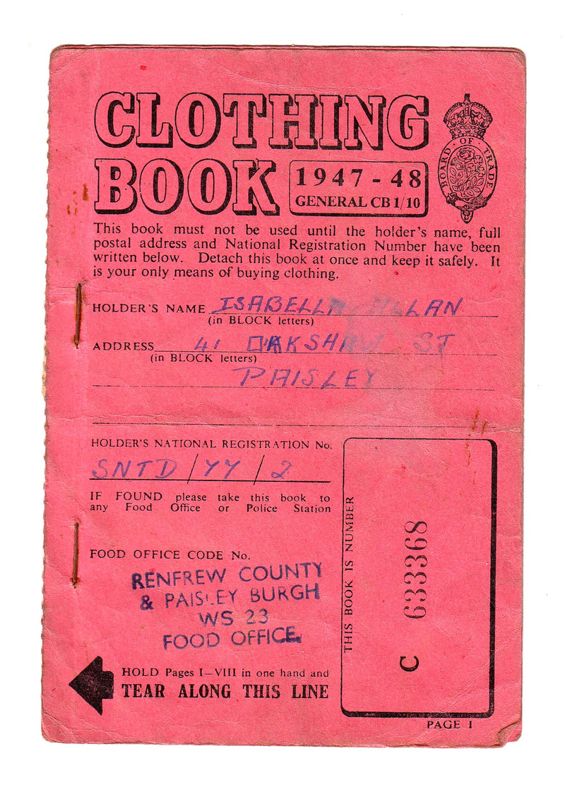 Great Britain - Clothing Book/Coupons(2) 1947-48