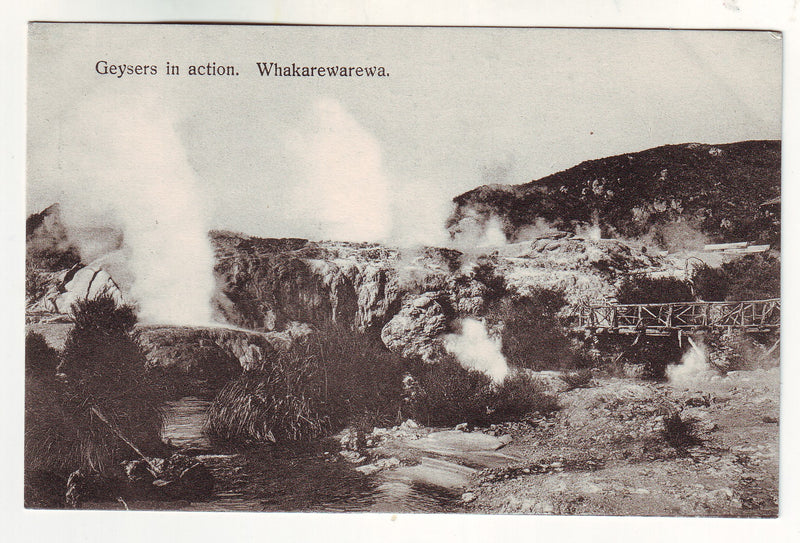 Postcard - Geysers in action