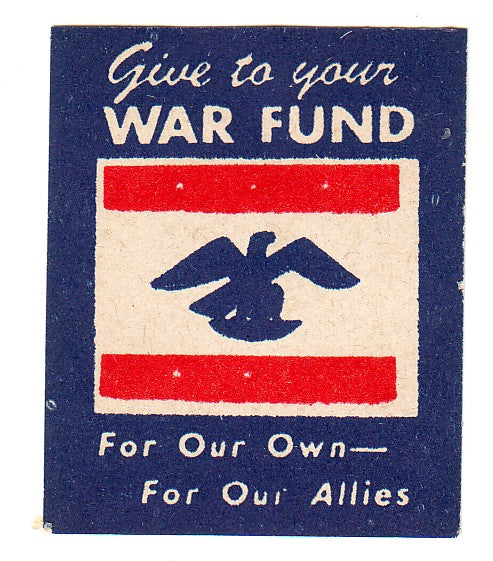 U. S. A. - WW2 'Give to your War Fund' label