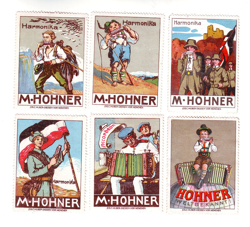 Germany - M Hohner advertising labels