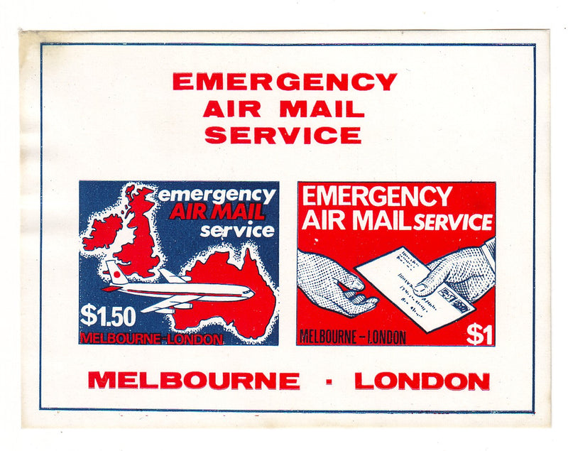 Australia - Aviation, Emergency Air Mail m/s