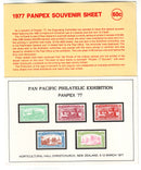 New Zealand - PANPEX '77 card and info sheet