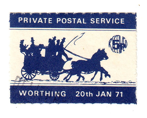 Great Britain- Horses, Worthing Private Postal Service