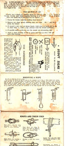 New Zealand - Scouting, Early Tenderfoot Test Card